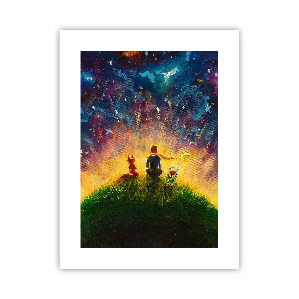 Plakat - Kærlighed og venskab - hele verden - 30x40 cm