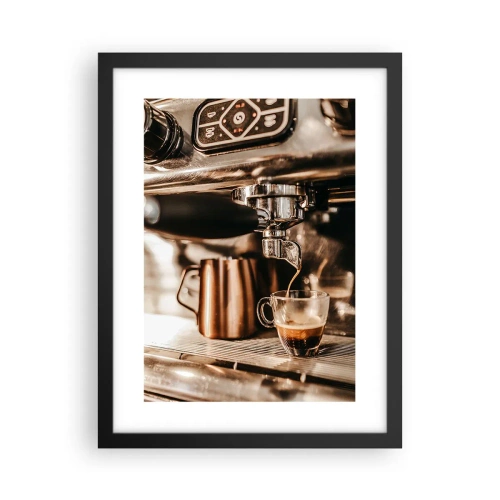 Plakat i sort ramme - Kaffens glød - 30x40 cm