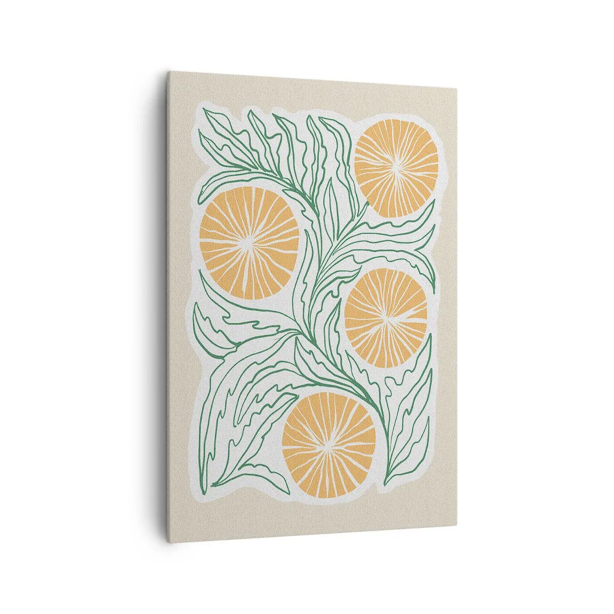 Lærredstryk - Billede på lærred - Etnisk med et strejf af abstraktion - 70x100 cm