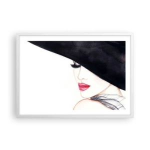 Plakat i hvid ramme - Elegance og sensualitet - 70x50 cm