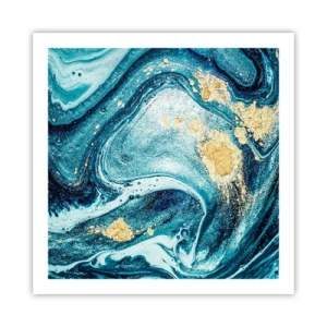 Plakat - Blå boblebad - 60x60 cm
