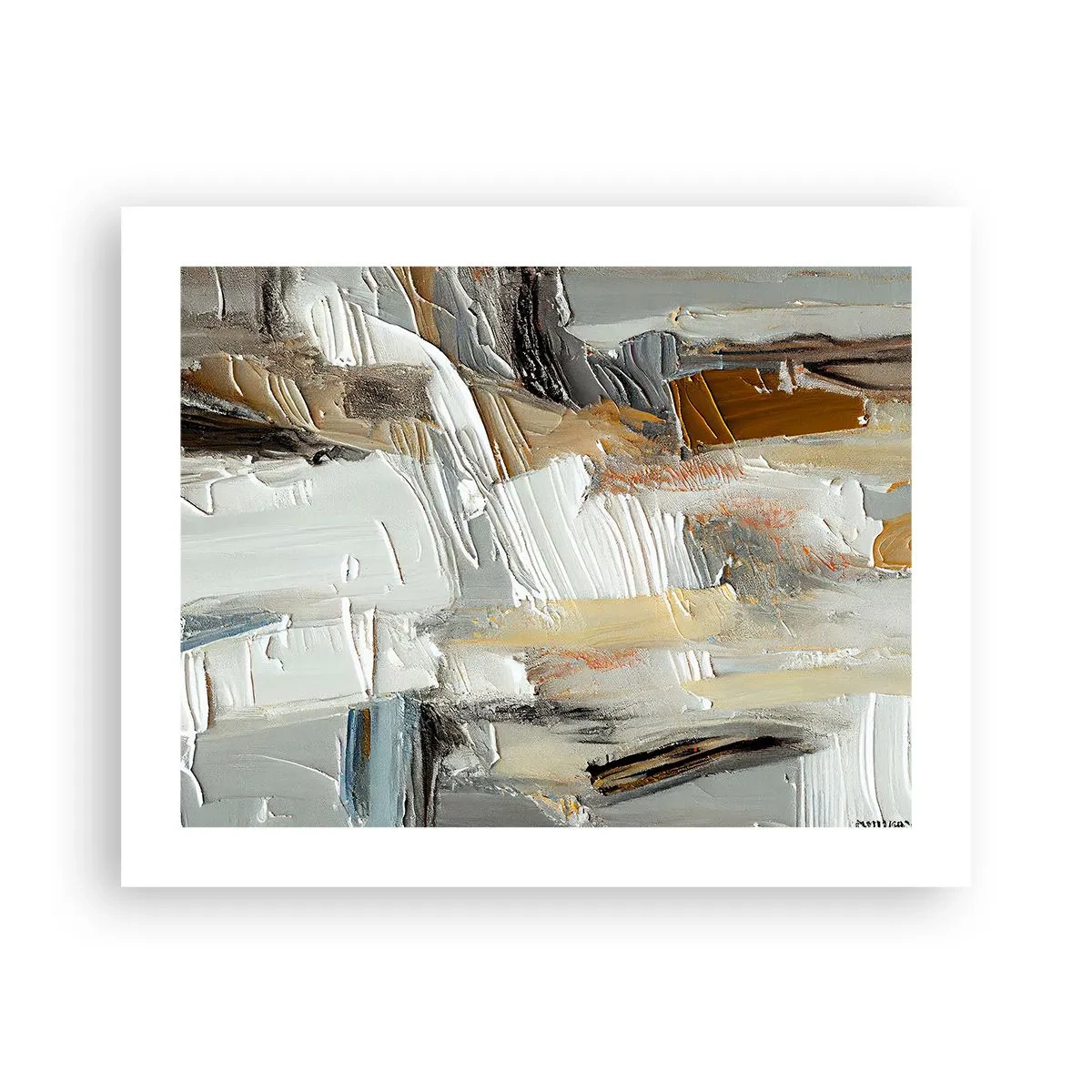 Plakat - Farverige lagdelinger - 50x40 cm