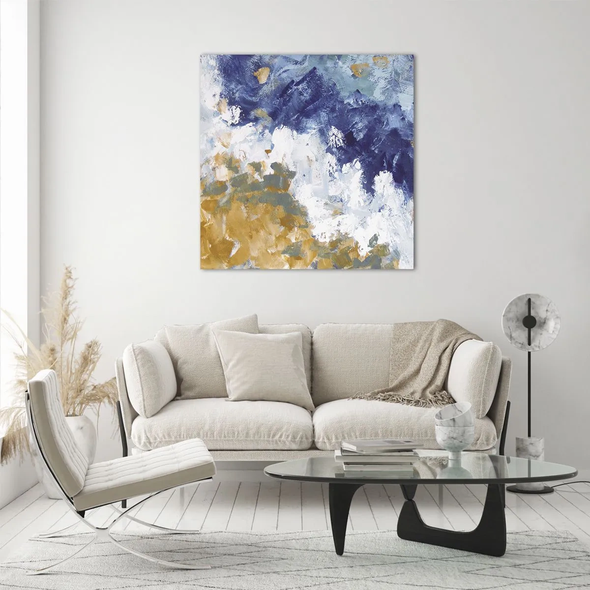 Billede på glas - Elementernes dans - 50x50 cm