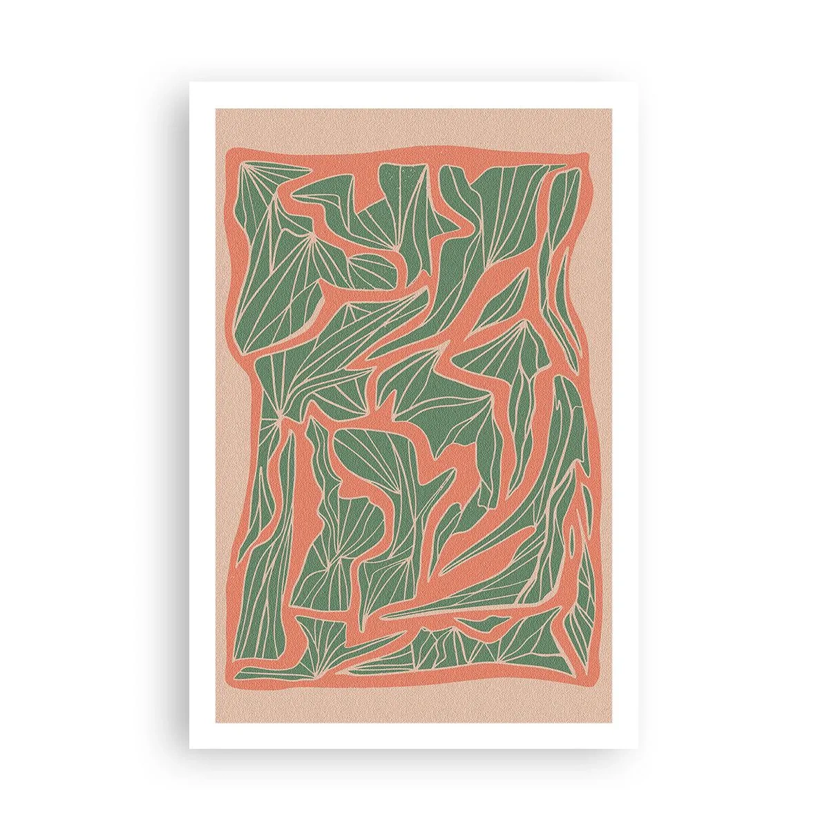 Plakat - En kamp mellem koral og grøn - 61x91 cm