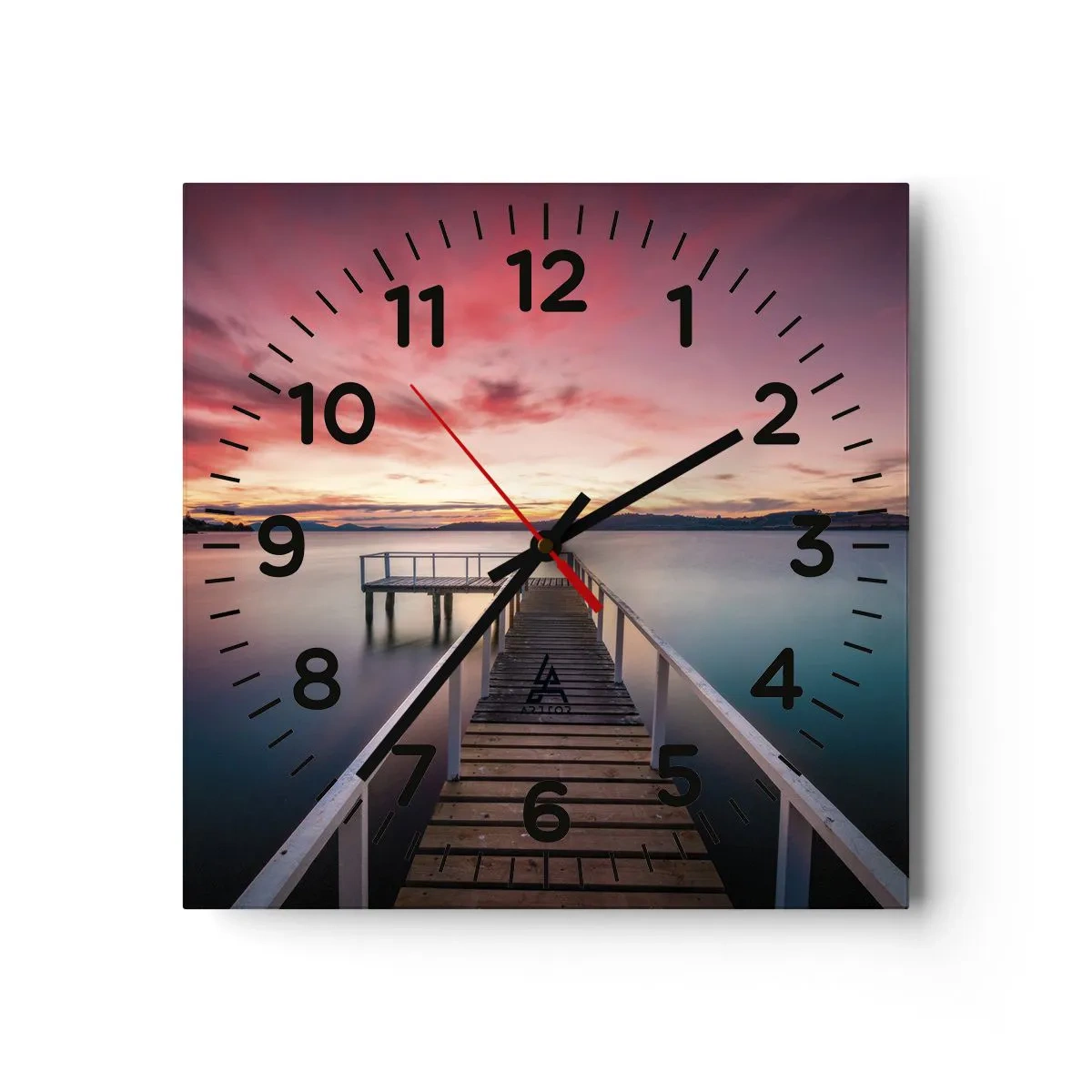 Vægur, Uret - Aftenens blide flamme - 40x40 cm