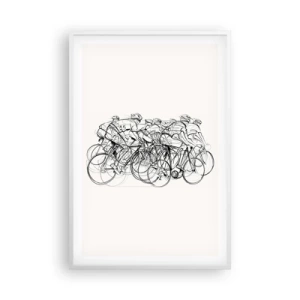 Plakat i hvid ramme - Sammen i et team - 61x91 cm