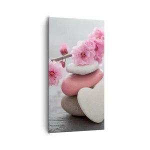 Lærredstryk - Billede på lærred - Kirsebærblomstens lyksalighed - 65x120 cm