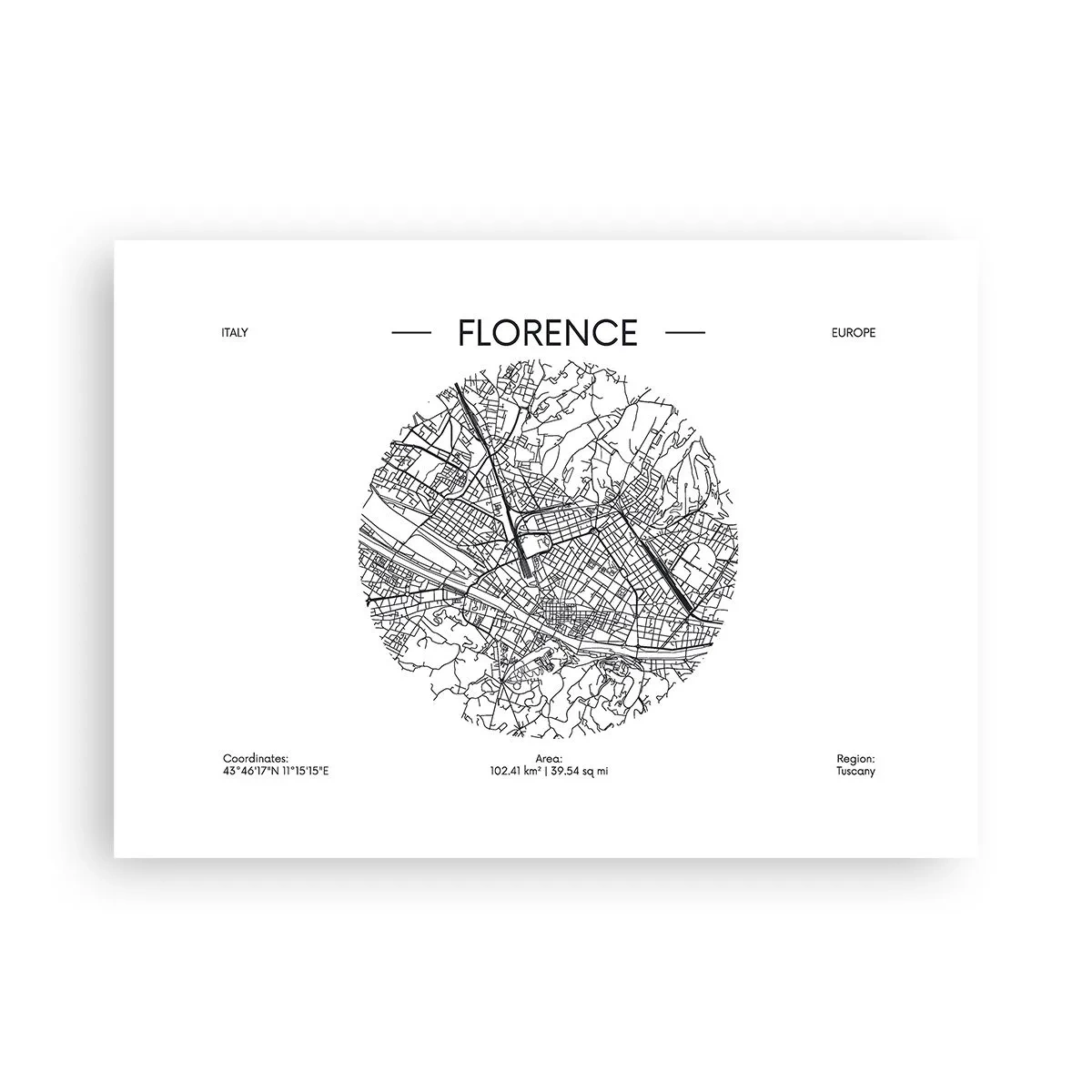 Plakat - Anatomi af Firenze - 70x50 cm