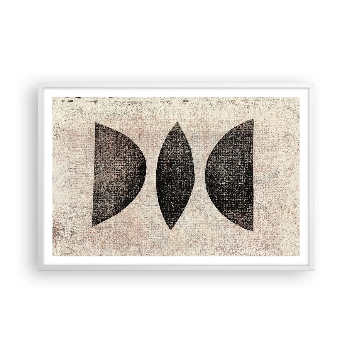 Plakat i hvid ramme - Etnisk abstraktion - 91x61 cm