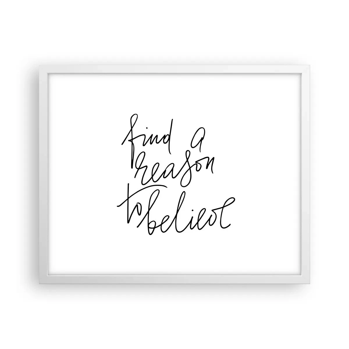 Plakat i hvid ramme - Det er muligt - 50x40 cm