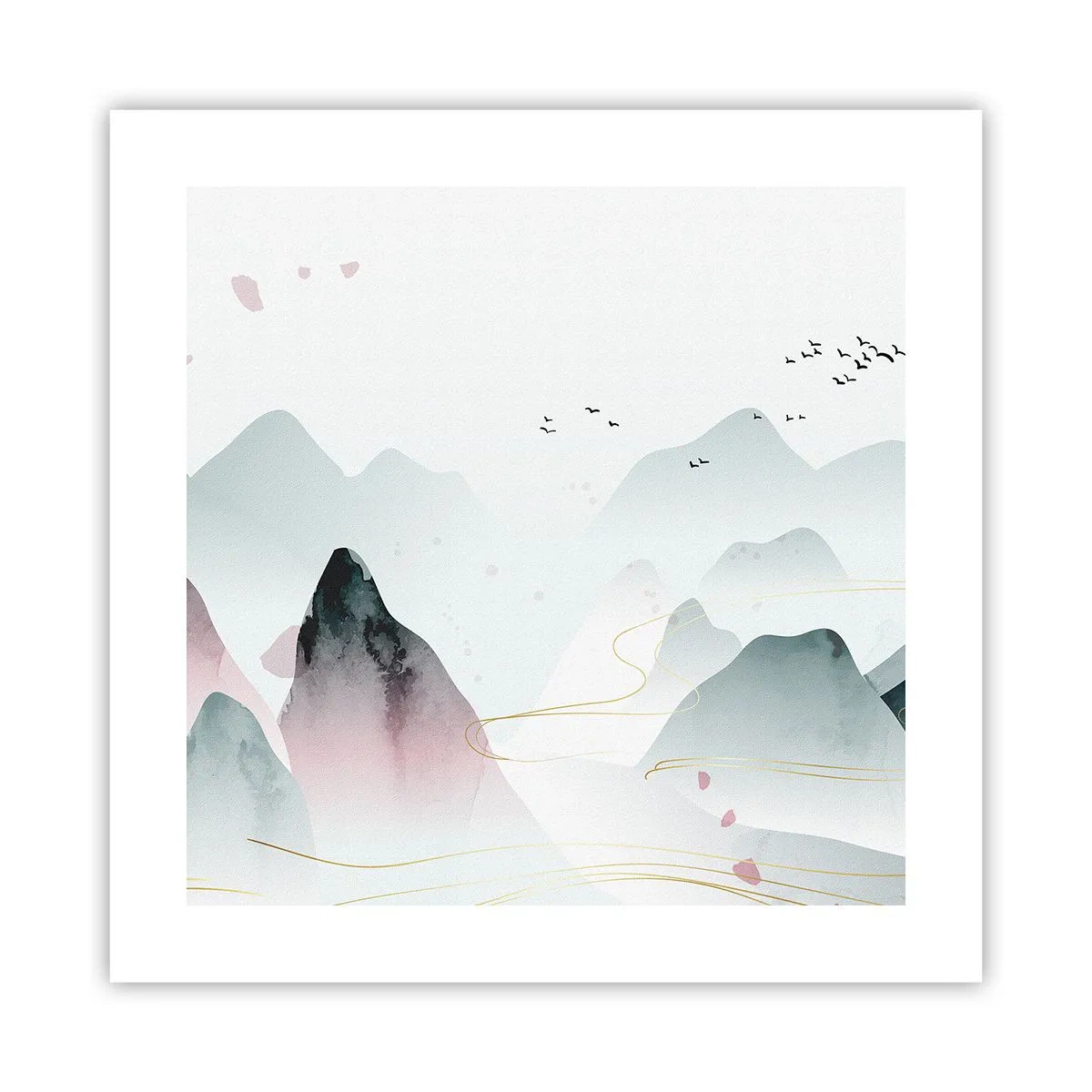 Plakat - Over toppene - 40x40 cm