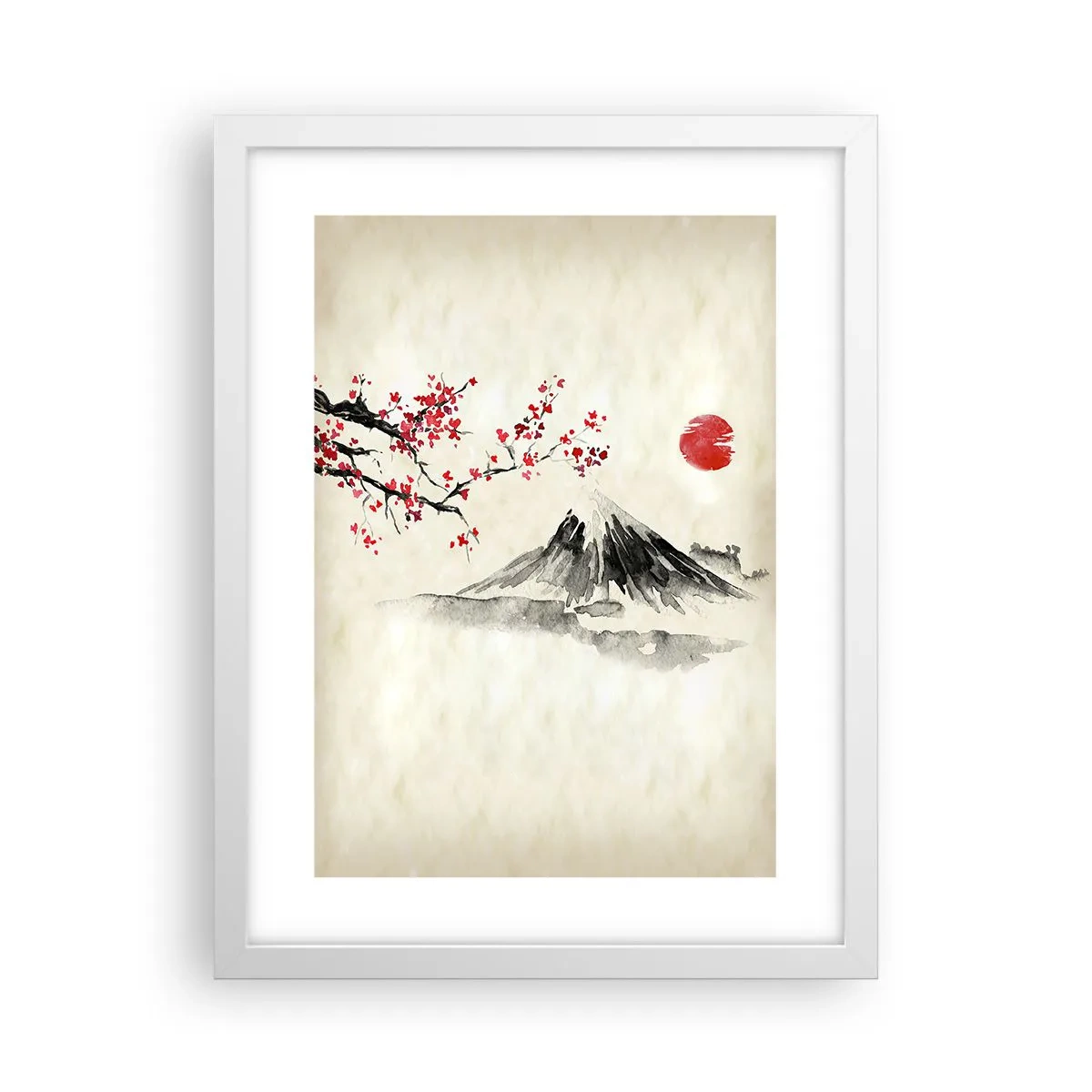 Plakat i hvid ramme - Bliv forelsket i Japan - 30x40 cm