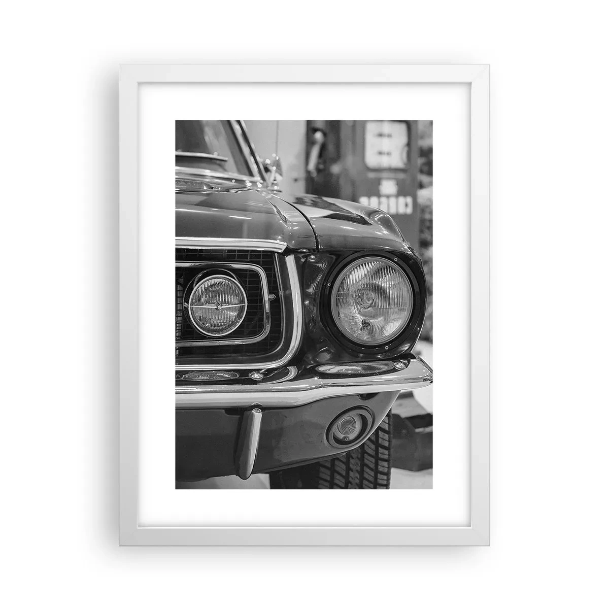 Plakat i hvid ramme - Hård kørsel - 30x40 cm