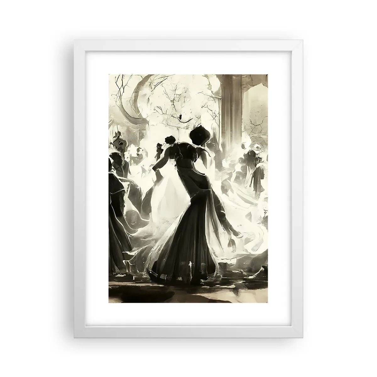 Plakat i hvid ramme - Den store maskerade - 30x40 cm
