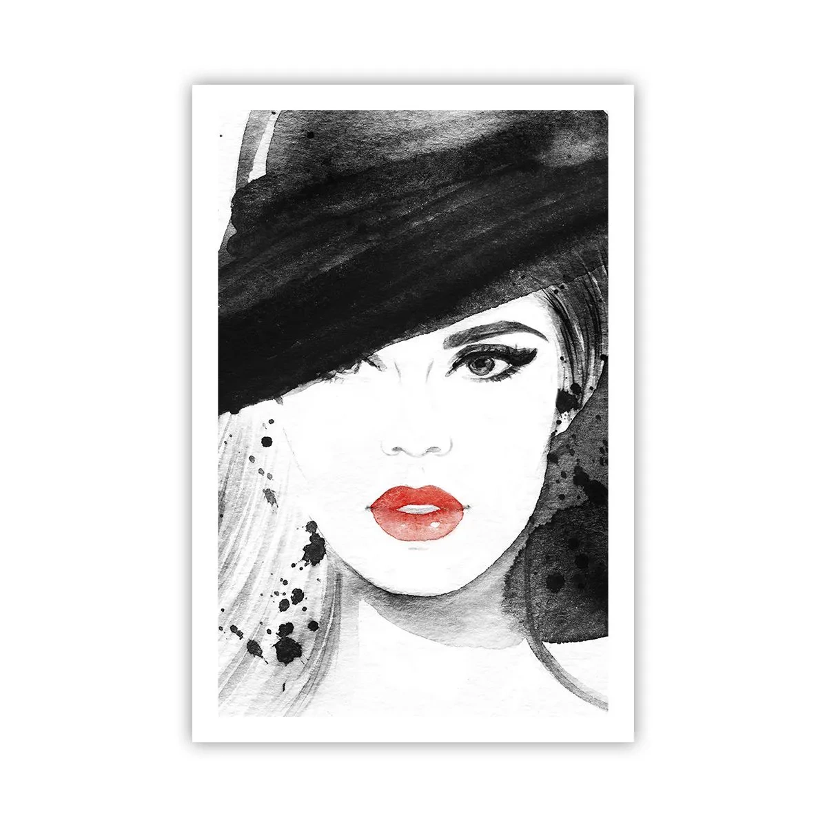 Plakat - Dame i sort - 61x91 cm