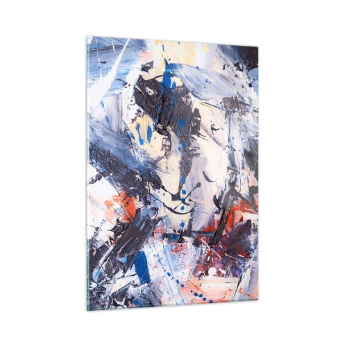 Billede på glas - Abstraktionens vanvittige dans - 50x70 cm