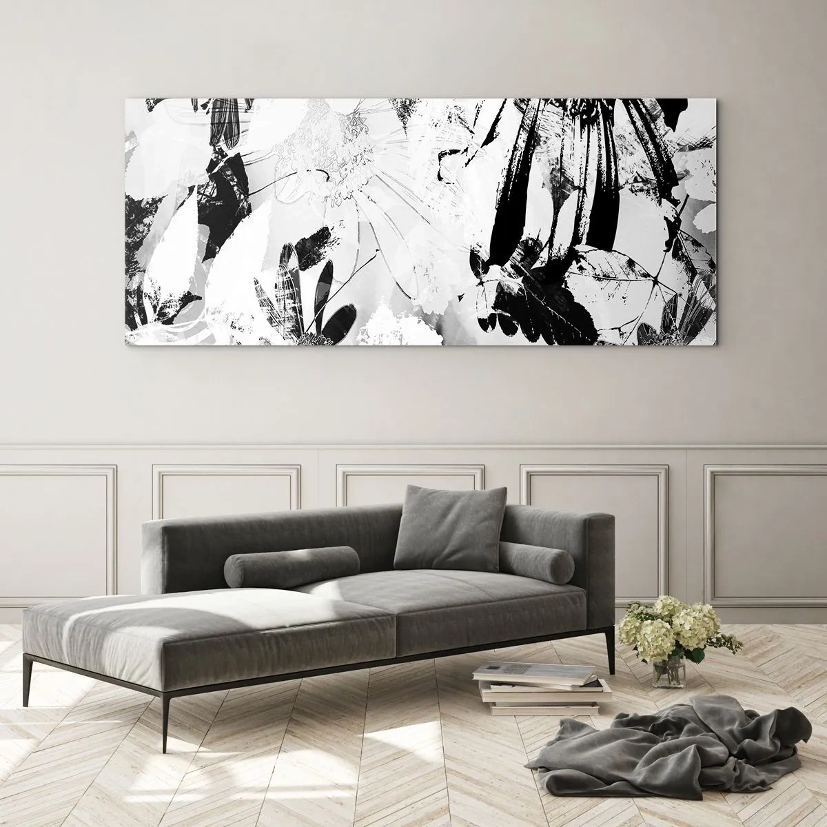 Billede på glas - Efterår i det negative - 140x50 cm