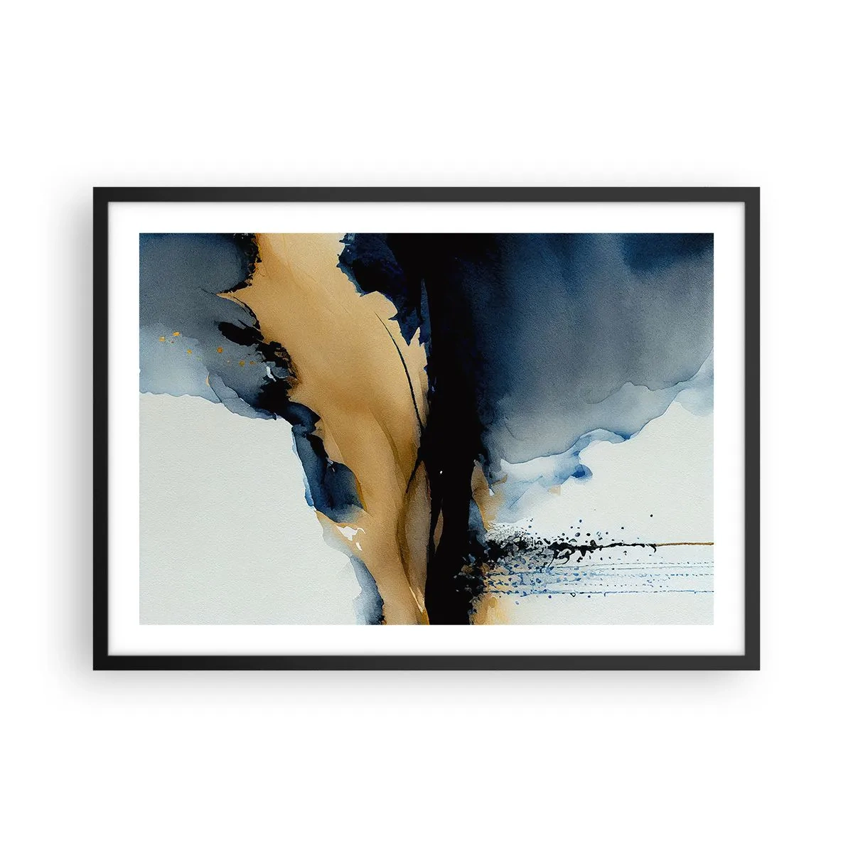 Plakat i sort ramme - Bag sløret - 70x50 cm