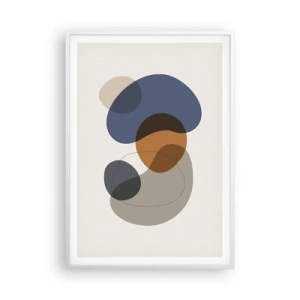 Plakat i hvid ramme - Dråber af farve - 70x100 cm