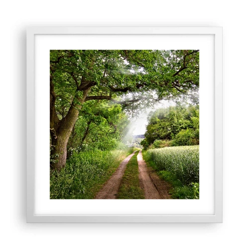 Plakat i hvid ramme - Et in Arcadia ego - 40x40 cm