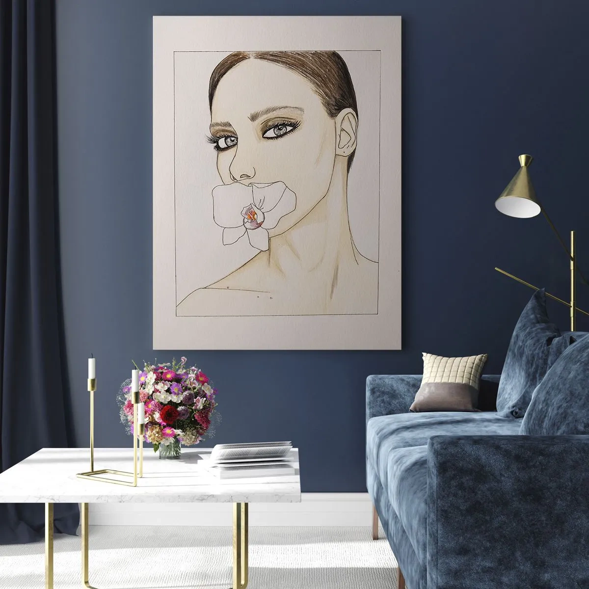 Billede på glas - Et symbol på elegance og skønhed - 80x120 cm