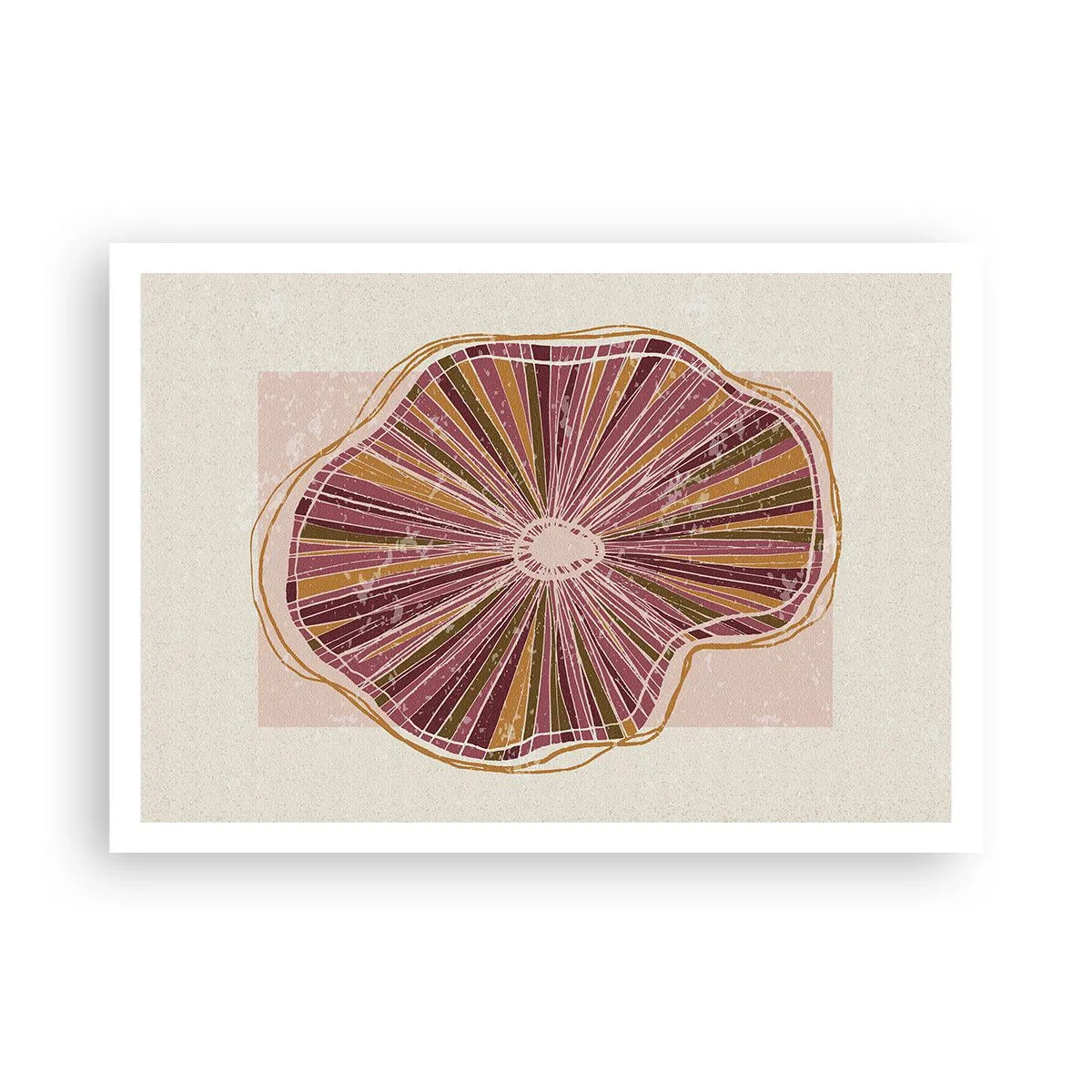 Plakat - Strålende abstraktion - 100x70 cm