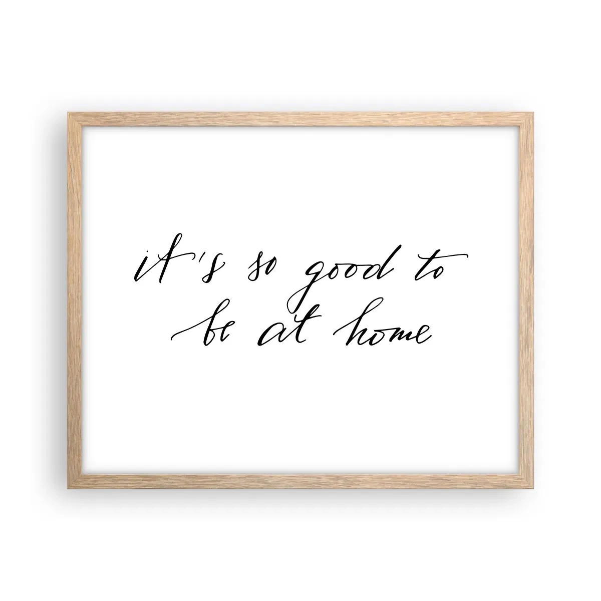 Plakat i ramme af lyst egetræ - Hele sandheden - 50x40 cm