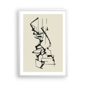 Plakat i hvid ramme - Måske et landskab - 50x70 cm