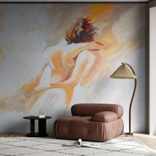 Fototapet Selvklæbende Deluxe Sticker - I himlen af nærhed - Stykke, Forelsket par, Elsker - 150x105 cm