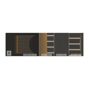 Prøve Fototapet Premium Canvas - Udforsk mørket - Abstraktion, Stykke, Lineart - 100x30 cm