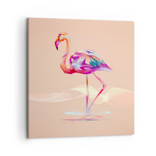 Lærredstryk - Billede på lærred - Fugl af god stemning - 60x60 cm