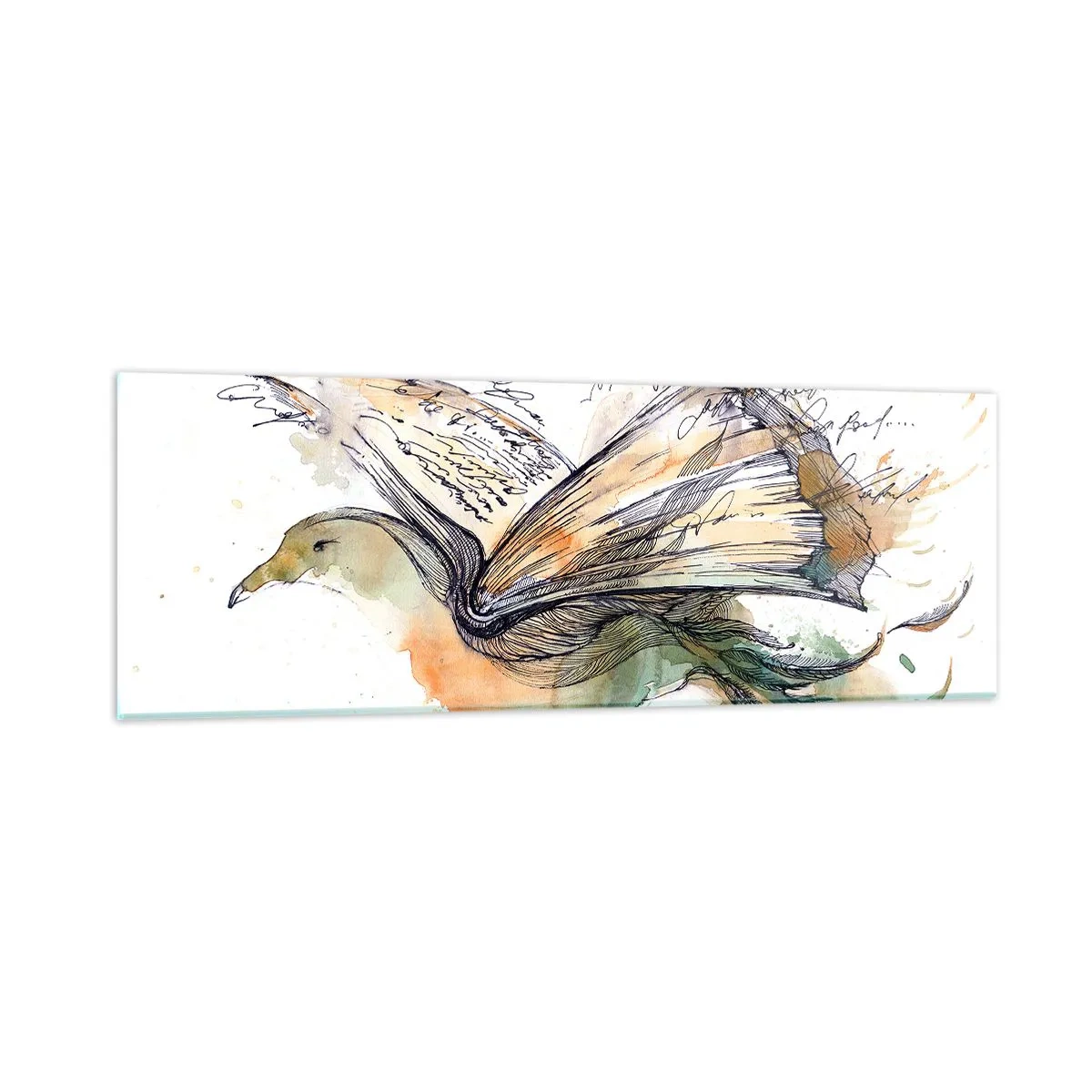Billede på glas - På poesiens vinger - 90x30 cm