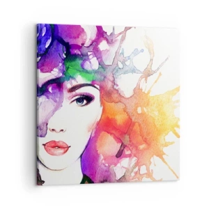 Lærredstryk - Billede på lærred - Med hovedet i skyerne - 50x50 cm