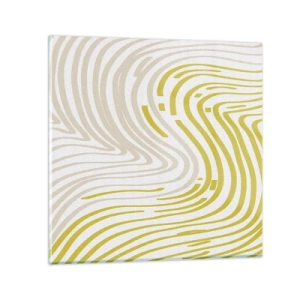 Billede på glas - Komposition med et blidt sving - 60x60 cm