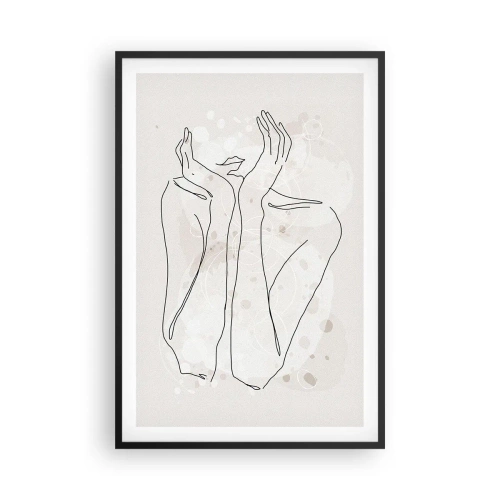 Plakat i sort ramme - En drømmende stund - 61x91 cm