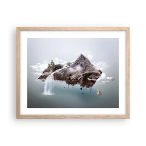 Plakat i ramme af lyst egetræ - Set gennem en surrealists øjne - 50x40 cm