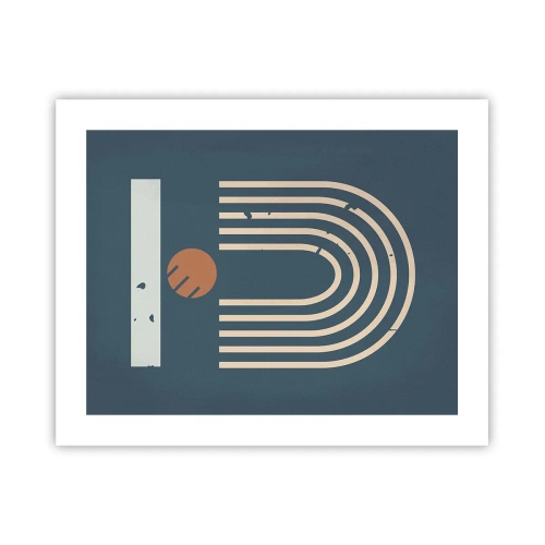 Plakat - Geometri på granatæble - 50x40 cm