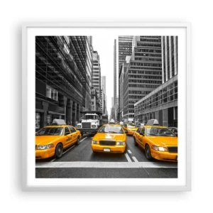 Plakat i hvid ramme - Det er os, der farver byen - 60x60 cm
