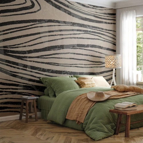 Fototapet Premium Canvas - Et spild af linjer - Abstraktion, Linjer, Moderne - 300x210 cm