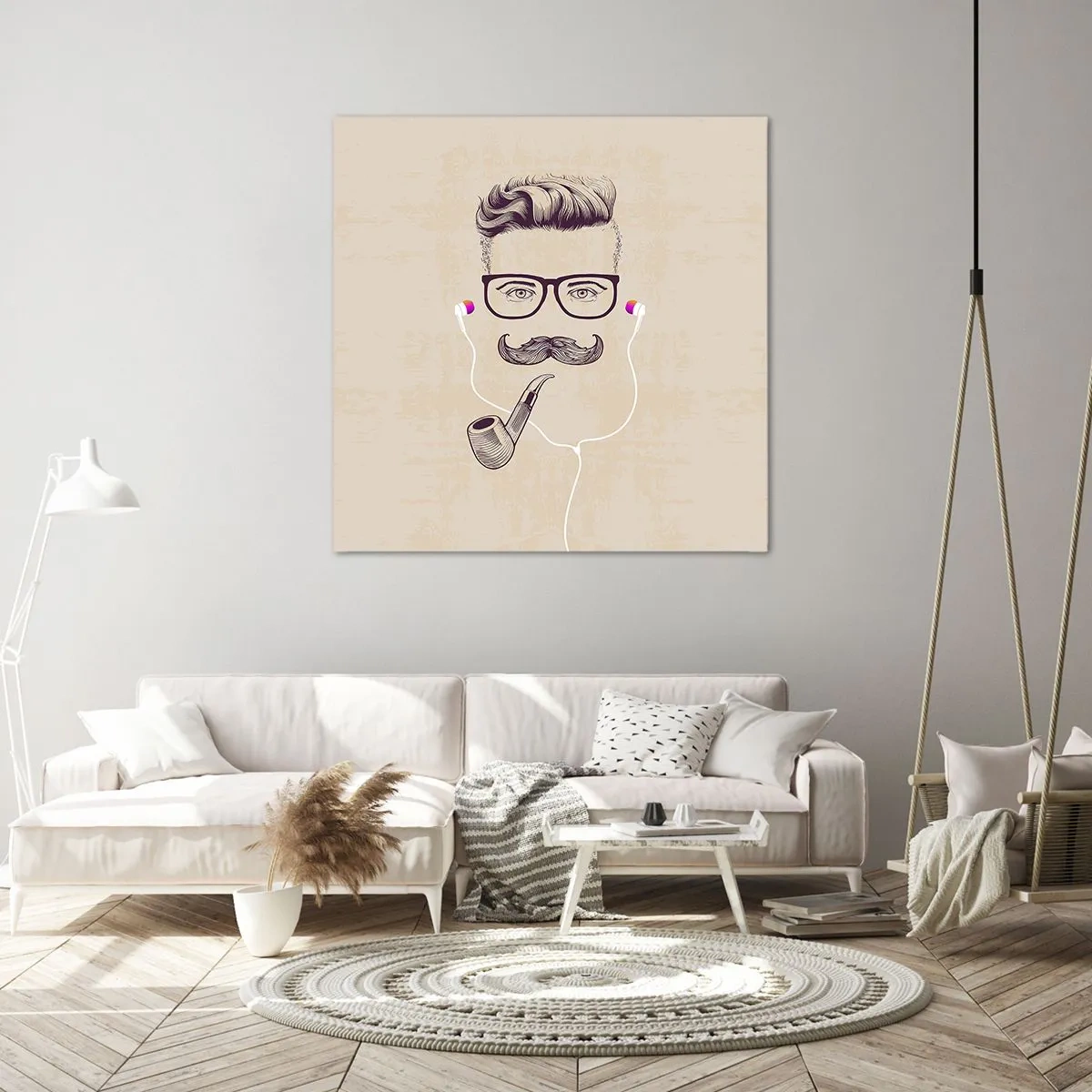 Lærredstryk - Billede på lærred - En rigtig mand? - 40x40 cm