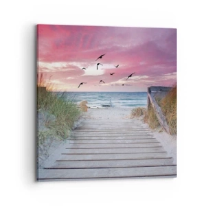 Lærredstryk - Billede på lærred - Baltisk indtryk - 70x70 cm