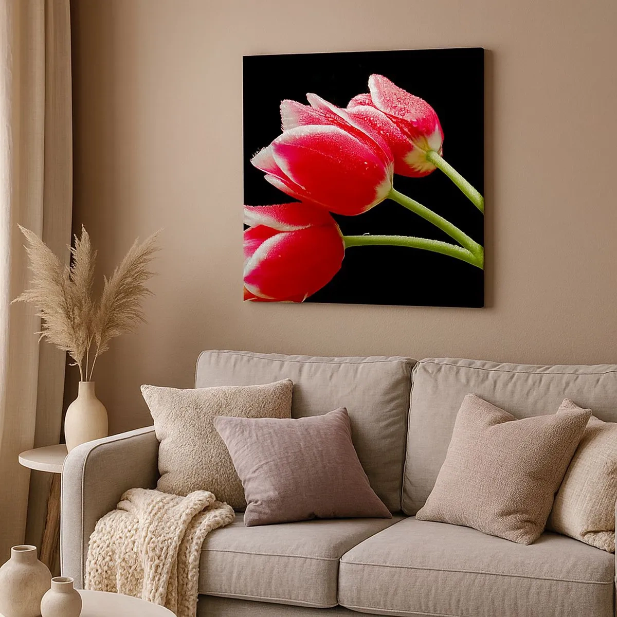 Lærredstryk - Billede på lærred - Løftet om ren kærlighed - 30x30 cm