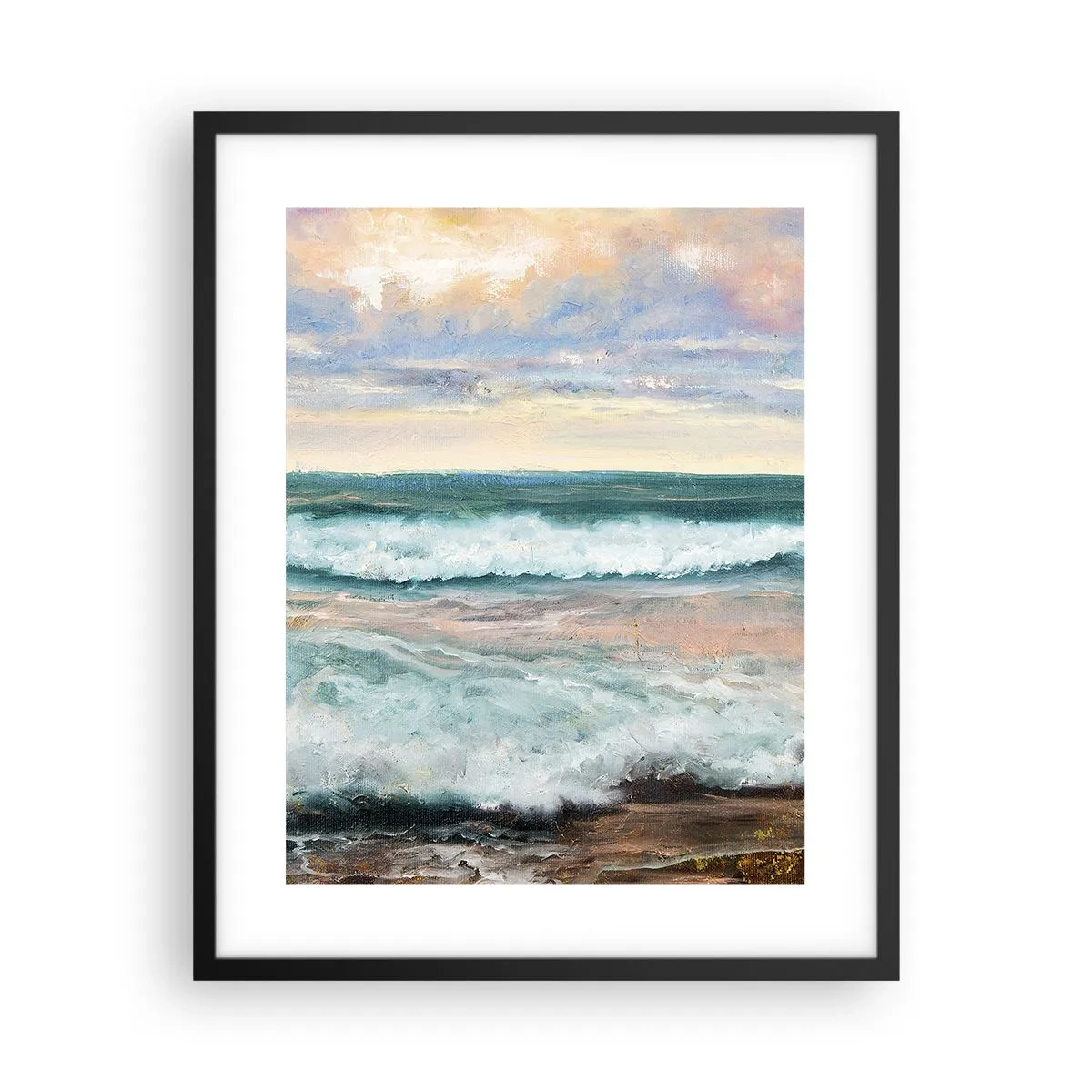 Plakat i sort ramme - Her vil du glatte din sjæl - 40x50 cm