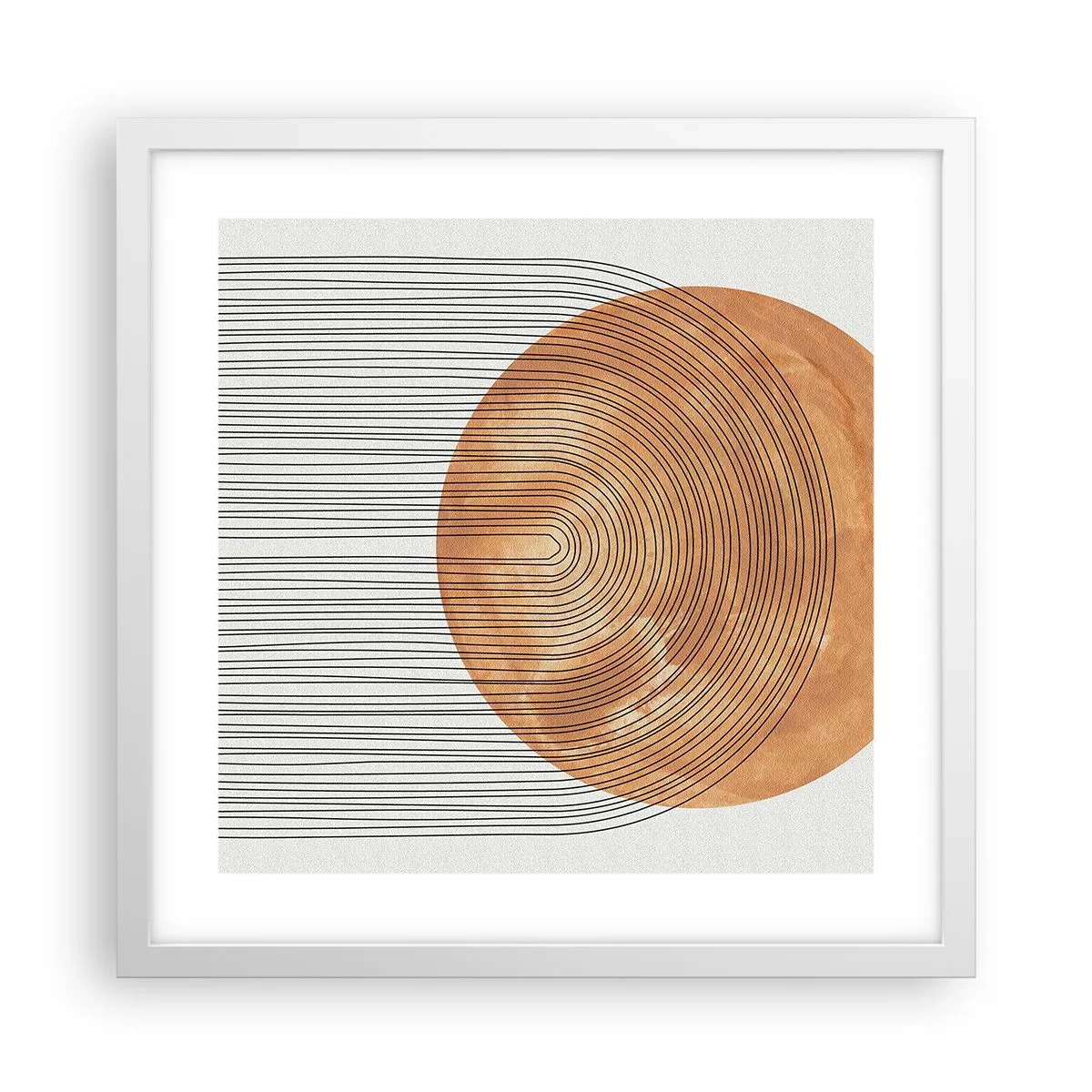 Plakat i hvid ramme - En solrig komposition - 40x40 cm