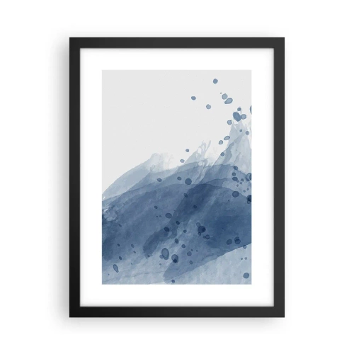 Plakat i sort ramme - Blå tyl - 30x40 cm