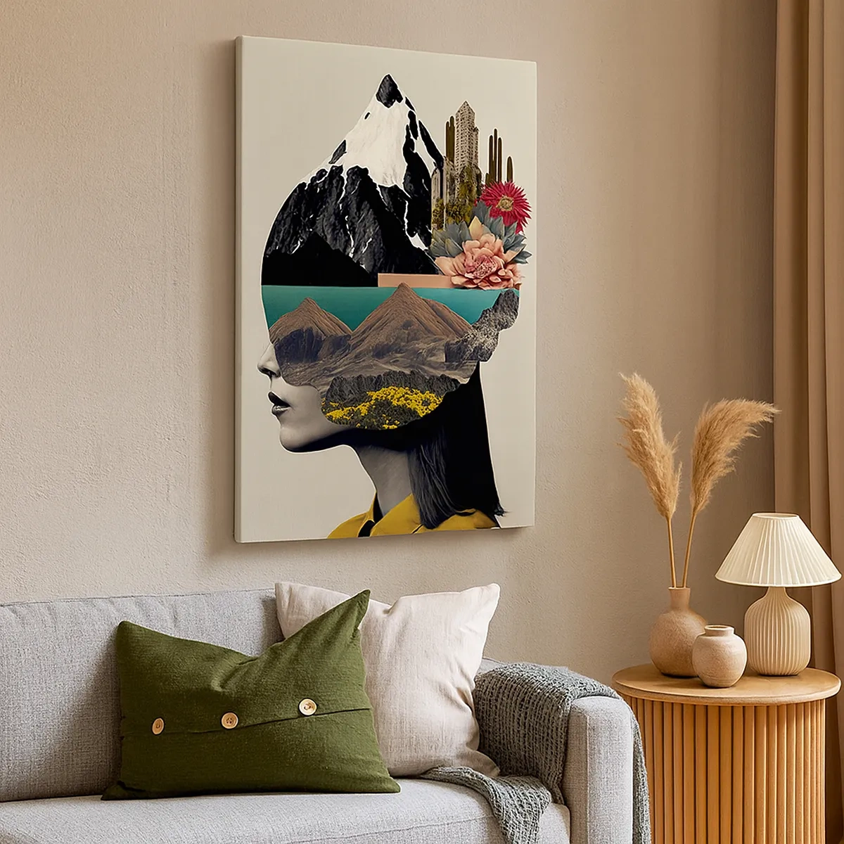 Lærredstryk - Billede på lærred - Kvinden - altid et mysterium - 50x70 cm