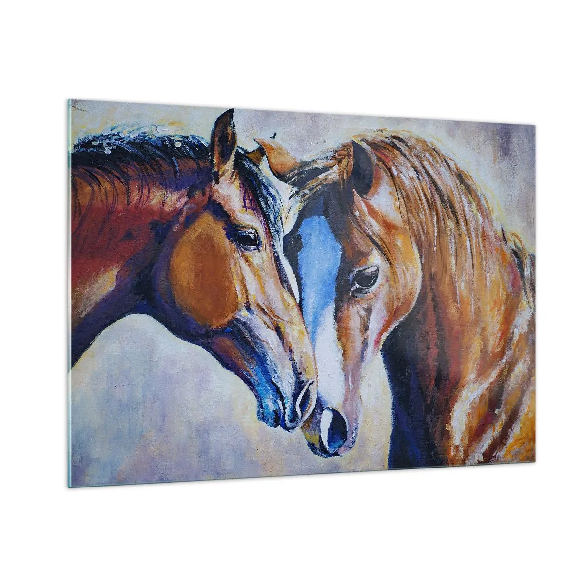Billede på glas - Er det venskab, er det kærlighed? - 100x70 cm