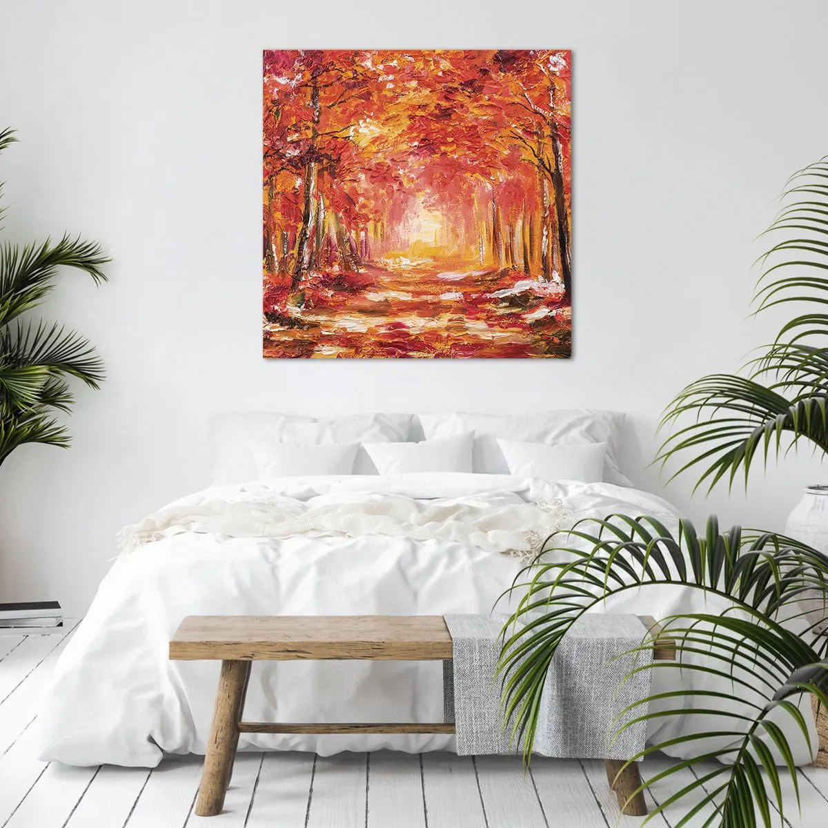 Lærredstryk - Billede på lærred - Kobberskov - 50x50 cm