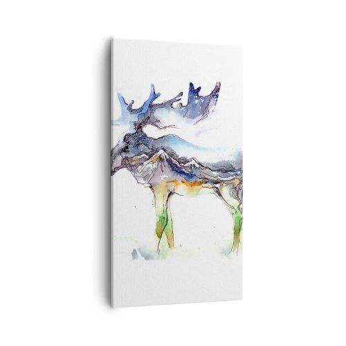 Lærredstryk - Billede på lærred - Helten i en vinterfortælling - 55x100 cm