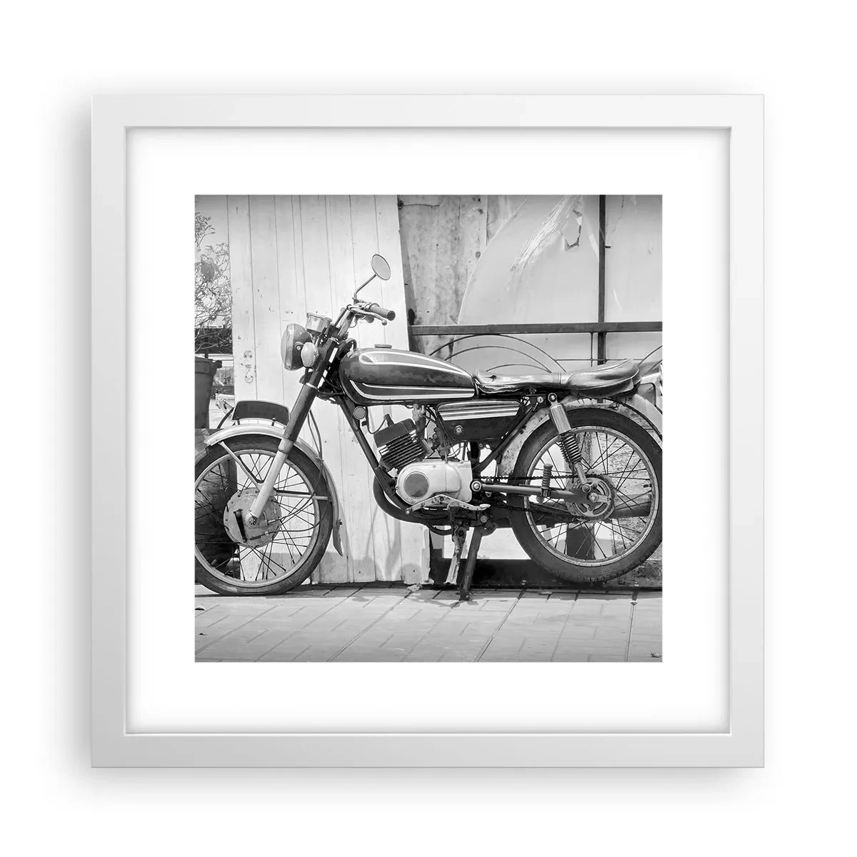 Plakat i hvid ramme - Klassikere frem for alt - 30x30 cm